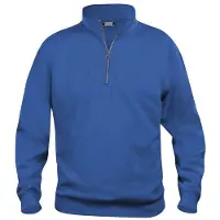 Clique Unisexe, Pull-over, Basic Half Zip, Bleu, (XXL)