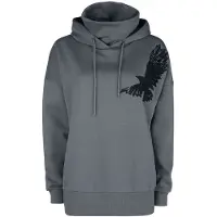 Black premium by emp Sweat-shirt à capuche de - Sweat à Capuche avec Col Montant Intégré - S - 5XL - pour Femme - gris - Taille 3XL