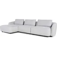Ebuy24 Bergen canapé 2 places gauche gris clair.