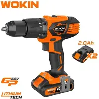 WOKIN 1 X VOLT 20X2 AH 2.0 + ACCESSOIRES + BOÎTIER VIS PERCEUSE PERC GP20V BATTERIE 622158