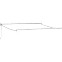 vidaXL Structure de parasol télescopique blanche 300 x 250 cm en aluminium