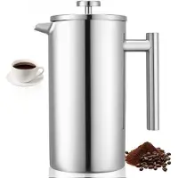 Vevor Cafetière à Piston en Acier Inoxydable Capacité 1,5 L