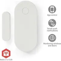 Nedis SmartLife Détecteur de porte et fenêtre - Zigbee 3.0 - Fonctionne sur piles - Android / IOS - Blanc