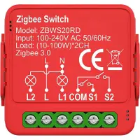 Nedis Smartlife Modules SmartLife Zigbee 3.0 2x100 W Bornier App disponible -