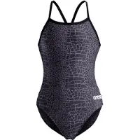 Arena Maillot de bain 'SNAKESKIN' anthracite / noir / blanc