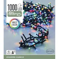 Ceruzo Lumières de Noël colorées - Micro Cluster - 1000 LEDs - 20 mètres - 8 fonctions lumineuses + mémoire - multicolore