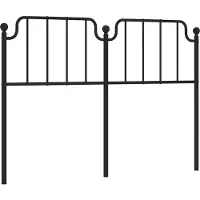 vidaXL Tête de lit métal noir 150 cm