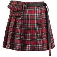 Banned Alternative Jupe courte de - Kilt Check It Out - XS - 4XL - pour Femme - rouge - Taille XL