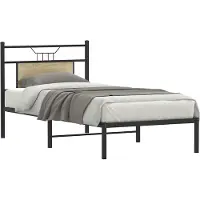 vidaXL Cadre de lit sans matelas Chêne Sonoma 90x190 cm Bois composite