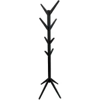 Home Deco Factory Porte-manteaux arbre en bois 8 tiges noir