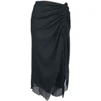 Banned Alternative Jupe mi-longue de - Jupe Mesh Plissé Umbra - XS - 4XL - pour Femme - noir - Taille XXL