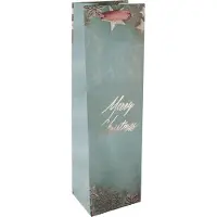 Sigel 5 sacs cadeaux pour bouteilles Glamorous Christmas bleu 10,0 x 35,0 cm (1x)
