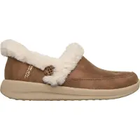 SKECHERS Slip-Ins: Cozy Escape Pantoffels Dicht - Cognac - Maat 36
