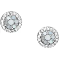 Fossil Boucles d'oreilles bleu clair / argent