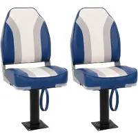 vidaXL Chaises de bateau pliantes, lot de 2 avec dossier haut