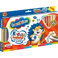 St. Majewski Crayons de couleur triangulaires BAMBINO 18 couleurs en bois + temp. (18x)