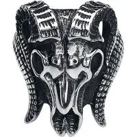 EtNox hard and heavy Bague Gothic de - Ram's Skull - pour Unisexe - couleur argent - Taille S