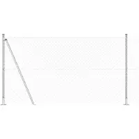 vidaXL Clôture en fil métallique avec socle en béton, 10 x 1,2 m, en acier galvanisé