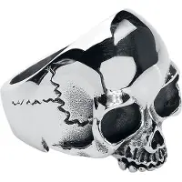 EtNox hard and heavy Bague de - Crâne - pour Homme - couleur argent - Taille L
