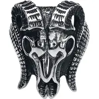 EtNox hard and heavy Bague Gothic de - Ram's Skull - pour Unisexe - couleur argent - Taille L
