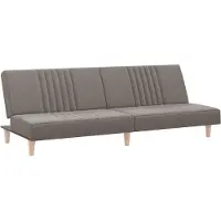 vidaXL Canapé-lit Tissu Taupe