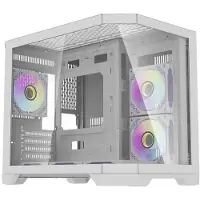 Darkflash FT418 Mini Boîtier PC tour avec 6x ventilateurs ARGB - Blanc
