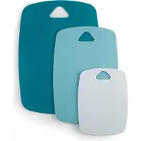 Lacor Set de planches à découper - double face sans BPA - polypropylène - couleur océan - 3 tailles