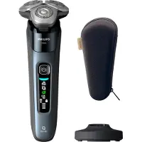 Philips i9000 X9001/10 Rasoir électrique peau sèche et humide avec SkinIQ, rasoir rotatif, bleu, SkinIQ, acier inoxydable, Android, iOS, batterie rechargeable