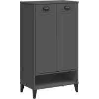 vidaXL Armoire à chaussures VIKEN gris anthracite bois d'ingénierie