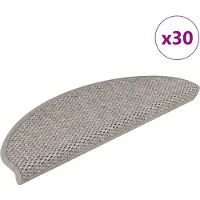 vidaXL Tapis d'escalier autocollants 30 pcs 65x21x4 cm argenté