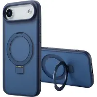 Accezz Coque Ring Stand avec MagSafe pour Apple iPhone Air - Bleu