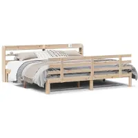 vidaXL Cadre de lit avec tête de lit sans matelas 200x200 cm