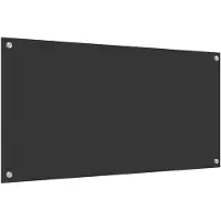vidaXL Dos de cuisine gris foncé 100 x 50 cm Verre trempé