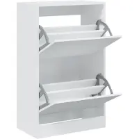 vidaXL Armoire à chaussures blanc 60x34x96,5 cm bois d'ingénierie