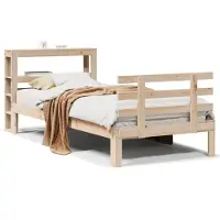 vidaXL Cadre de lit avec tête de lit sans matelas 75x190 cm