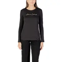 Armani Exchange pour femme. XW001456AF10356MC021 T-shirt Marca noir (XXL), Casuel, Coton, Manche longue