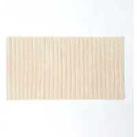 Homescapes Tapis de bain crème rayures en relief 100% coton 1500 g/m² - 50 X 100 cm