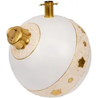 Clayre & Eef Support pour sapin de Noël 40x38x38 cm Blanc Matériau céramique