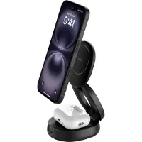 Belkin Chargeur Sans Fil WIZ035kqbk Boostcharge Qi2 15w Z-fold 2 En 1