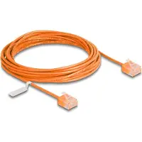 DeLOCK Câble réseau Cat6 Ultra Slim RJ45 5 m orange, connecteurs courts