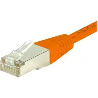 Generique exertis Connect - Cordon de raccordement - RJ-45 (M) pour RJ-45 (M) - 70 cm - S/FTP - CAT 6 - moulé - orange