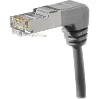 Exertis Connect - Cordon de raccordement - RJ-45 (M) angle vers le bas pour RJ-45 (M) angle vers le bas - 2 m - SFTP, PiMF - CAT 6a - moulé - gris