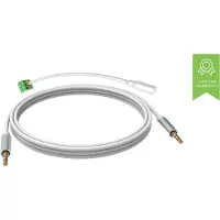 Vision Câble audio jack mini (M) pour jack mini (M) 5 m double blindage blanc -