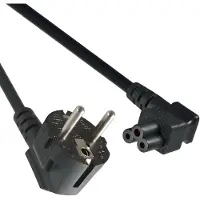 ACT Connecteur d'alimentation CEE7/7 mâle (coudé) (3 m, CEE 7/7)