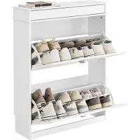 SoBuy Armoire à Chaussures Blanc 12 Paires 75x24x96cm