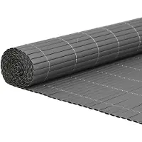 vidaXL Clôture de jardin double face Gris 1,8x3 m PVC