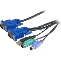 Exertis Connect Câble combiné KVM USB, PS/2, 3.0 m