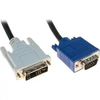 Exertis Connect Câble DVI-A, analogique, 12+5 broches DVI-A mâle / 15 broches HD D-Sub mâle, 10,0 m Pour la (10 m), Câble vidéo, Noir