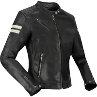 Segura Blouson en cuir Romeo pour femme, noir/blanc, 38
