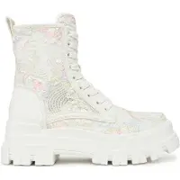 Buffalo Bottines à lacets 'Aspha Rld' bleu clair / jaune clair / rose / blanc